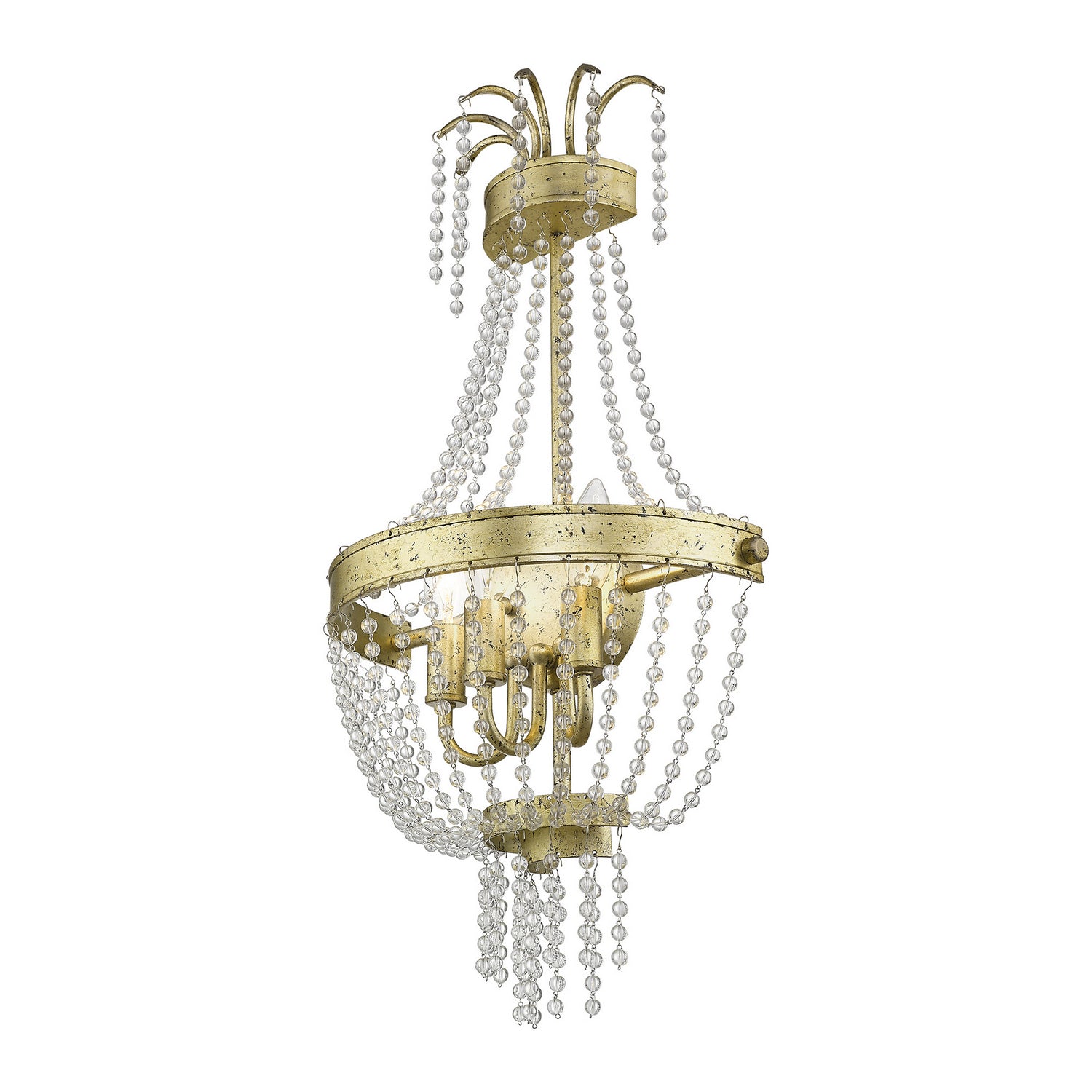 Livex Lighting - 51874-28 - Three Light Wall Sconce - Valentina - Hand Applied Winter Gold