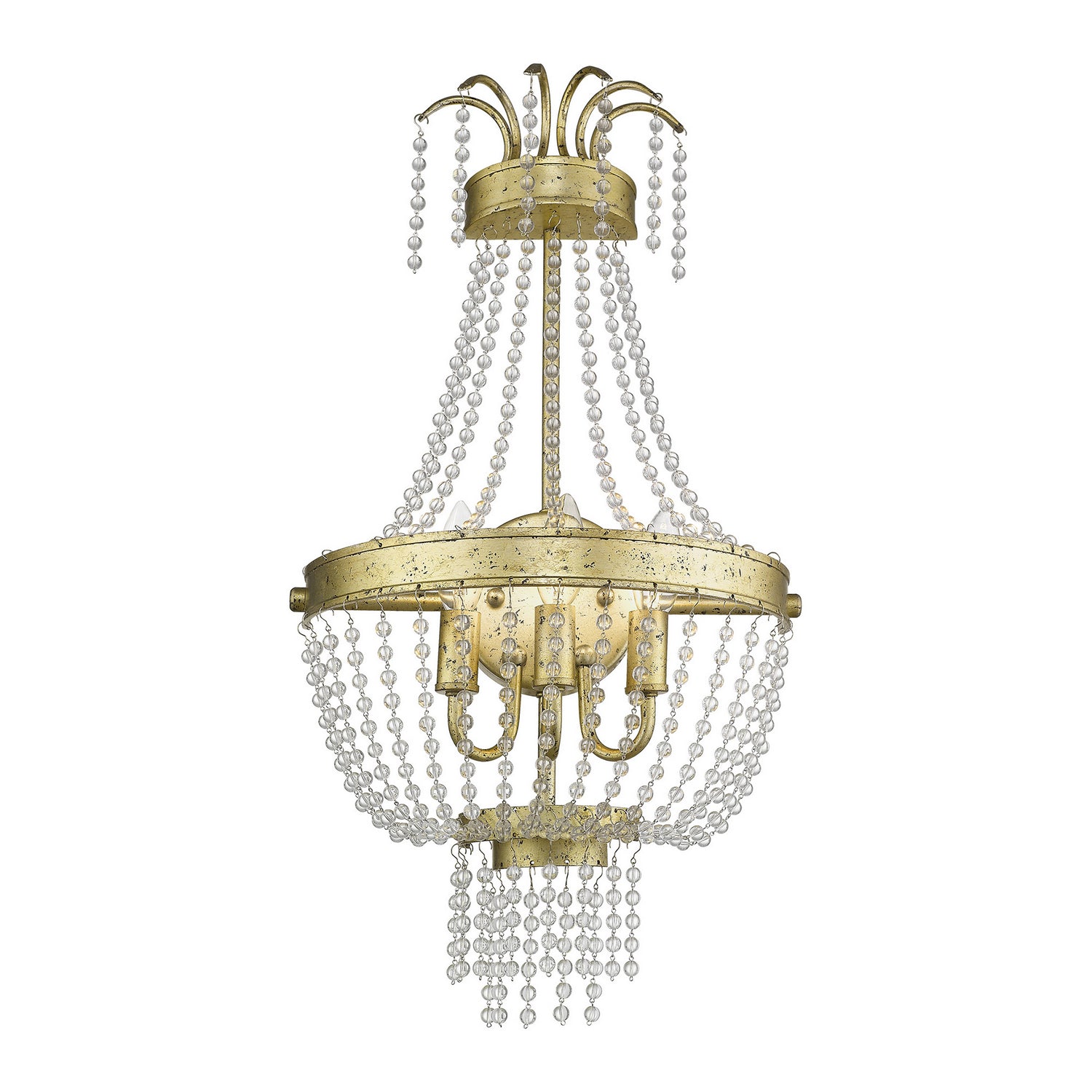 Livex Lighting - 51874-28 - Three Light Wall Sconce - Valentina - Hand Applied Winter Gold