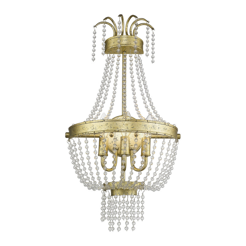 Livex Lighting - 51874-28 - Three Light Wall Sconce - Valentina - Hand Applied Winter Gold