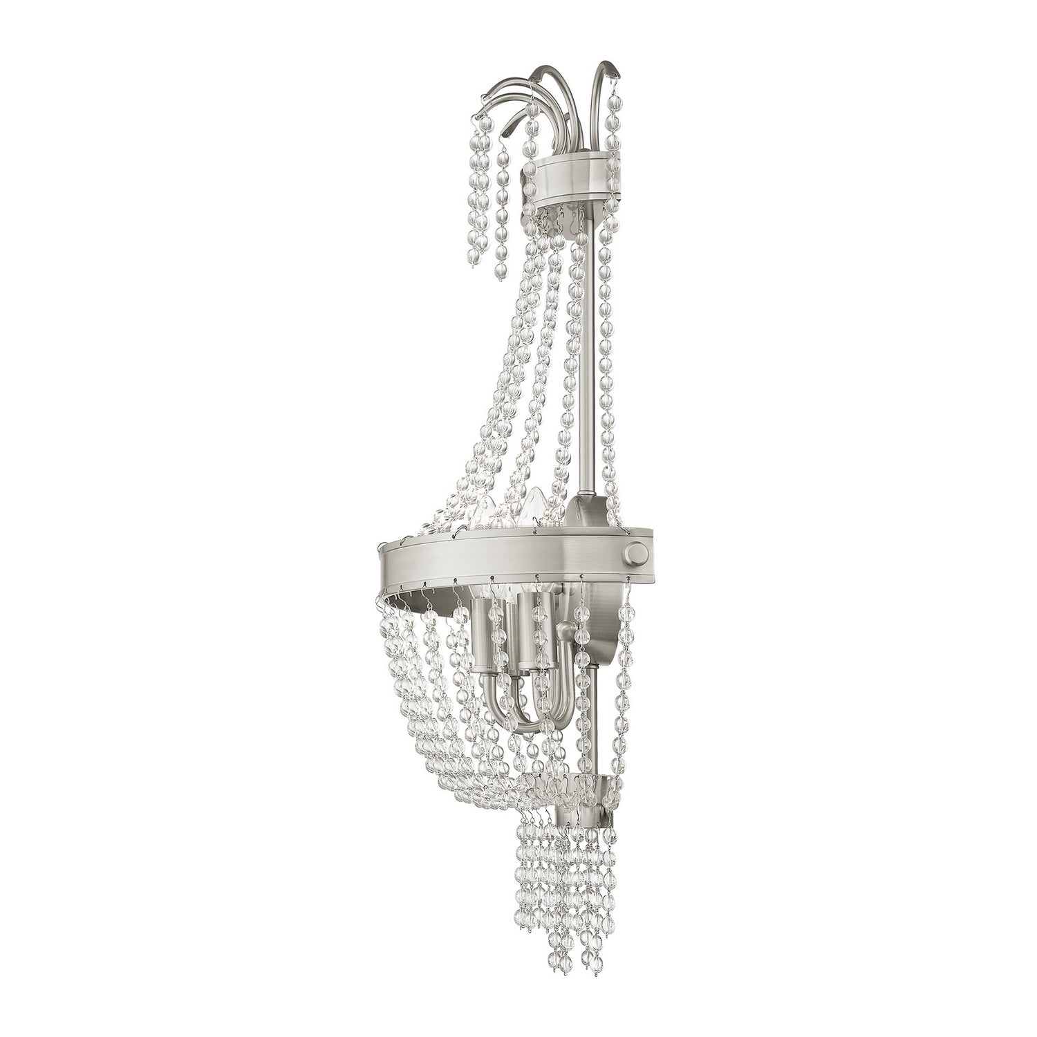 Livex Lighting - 51874-91 - Three Light Wall Sconce - Valentina - Brushed Nickel
