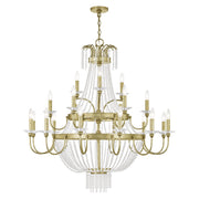 Livex Lighting - 51877-28 - 21 Light Foyer Chandelier - Valentina - Hand Applied Winter Gold