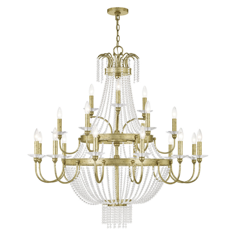Livex Lighting - 51877-28 - 21 Light Foyer Chandelier - Valentina - Hand Applied Winter Gold