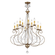 Livex Lighting - 51909-36 - Ten Light Chandelier - Isabella - Hand Applied European Bronze