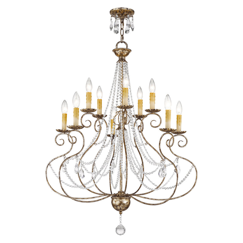 Livex Lighting - 51909-36 - Ten Light Chandelier - Isabella - Hand Applied European Bronze
