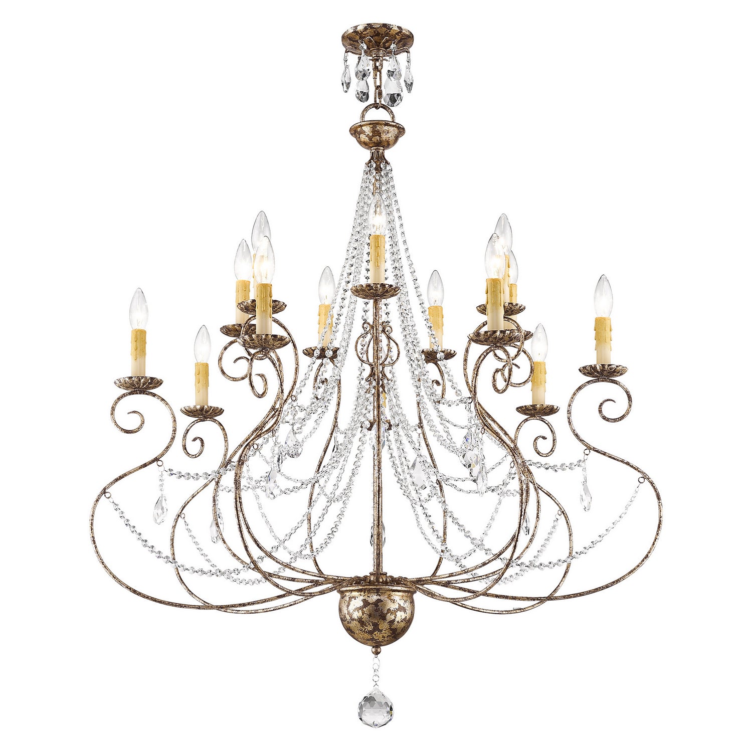 Livex Lighting - 51910-36 - 14 Light Foyer Chandelier - Isabella - Hand Applied European Bronze