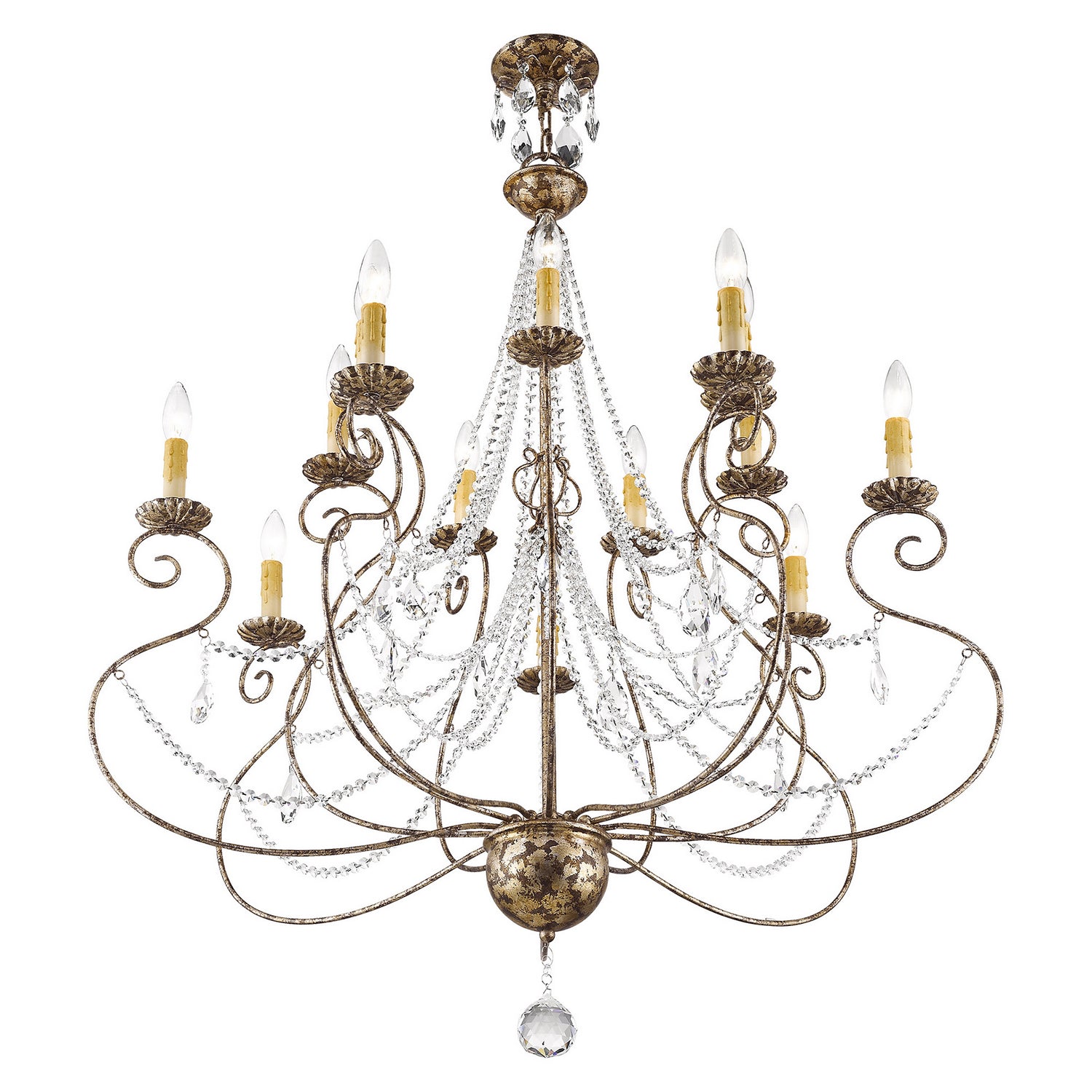 Livex Lighting - 51910-36 - 14 Light Foyer Chandelier - Isabella - Hand Applied European Bronze