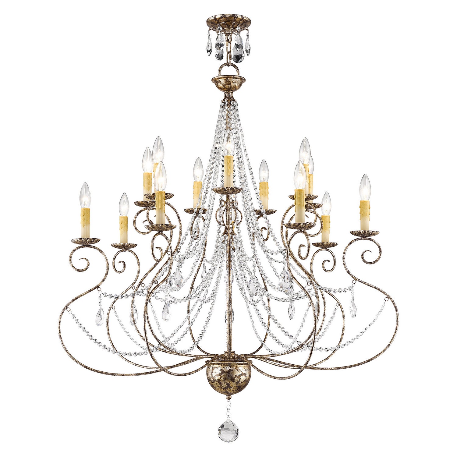 Livex Lighting - 51910-36 - 14 Light Foyer Chandelier - Isabella - Hand Applied European Bronze