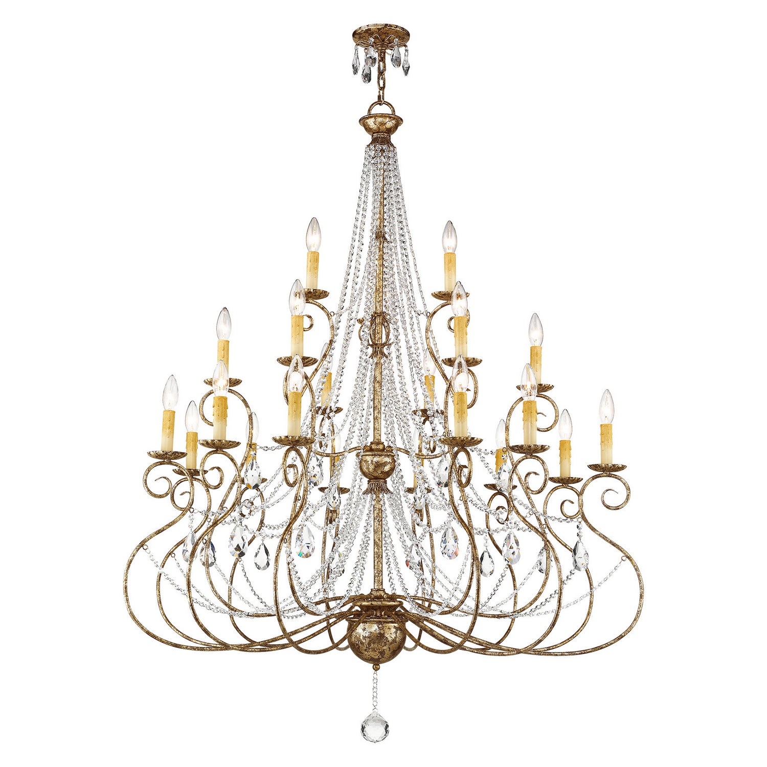 Livex Lighting - 51919-36 - 21 Light Foyer Chandelier - Isabella - Hand Applied European Bronze