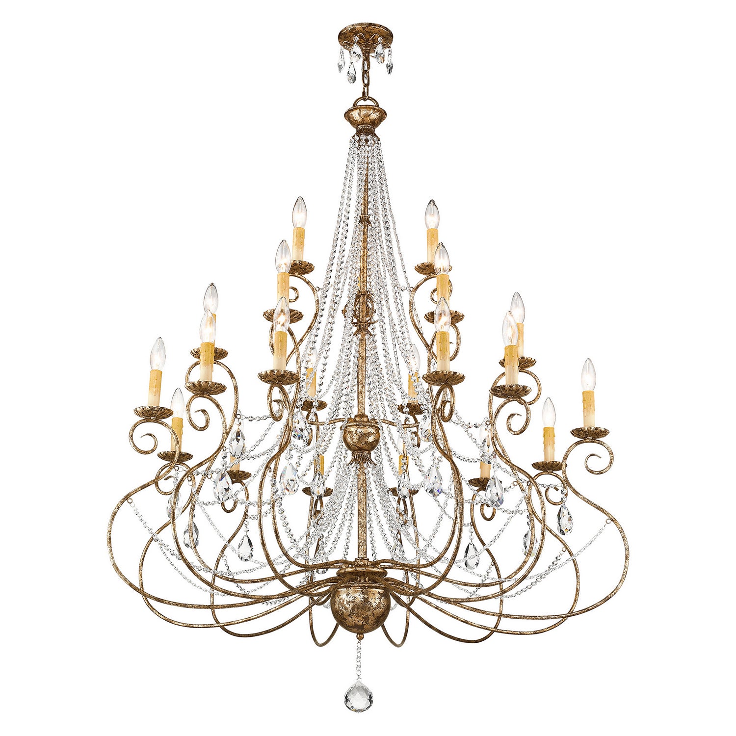 Livex Lighting - 51919-36 - 21 Light Foyer Chandelier - Isabella - Hand Applied European Bronze