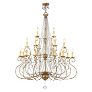 Livex Lighting - 51919-36 - 21 Light Foyer Chandelier - Isabella - Hand Applied European Bronze