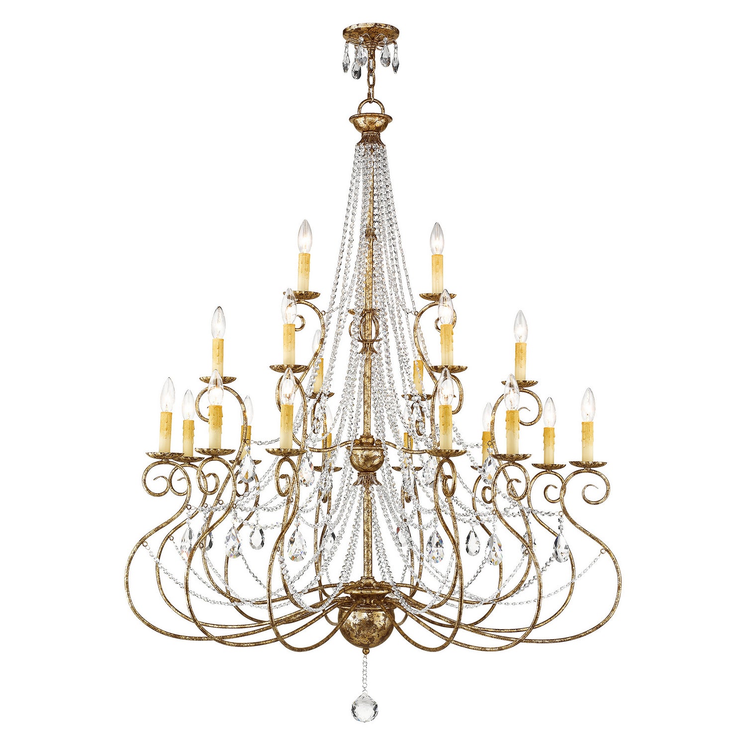 Livex Lighting - 51919-36 - 21 Light Foyer Chandelier - Isabella - Hand Applied European Bronze