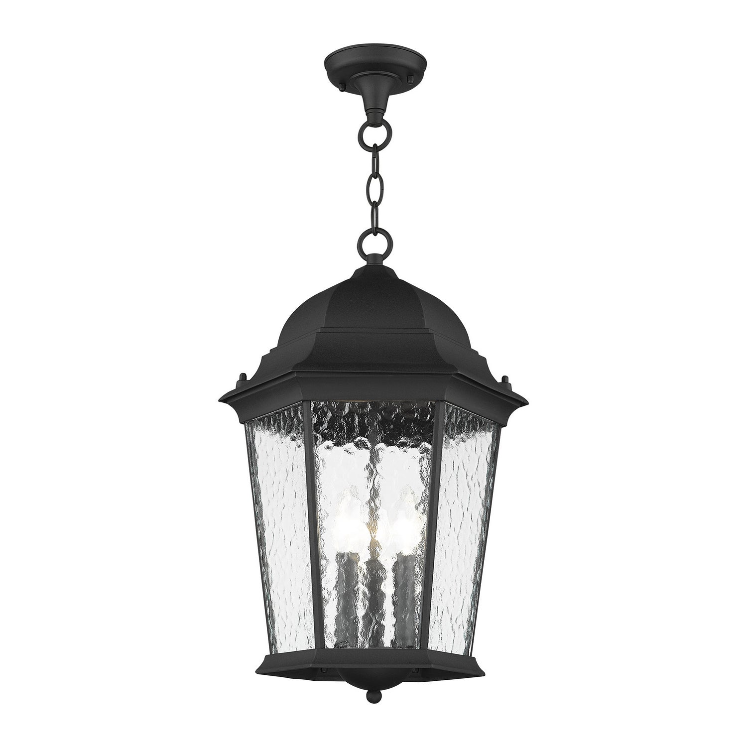 Livex Lighting - 75475-14 - Three Light Outdoor Pendant - Hamilton - Textured Black
