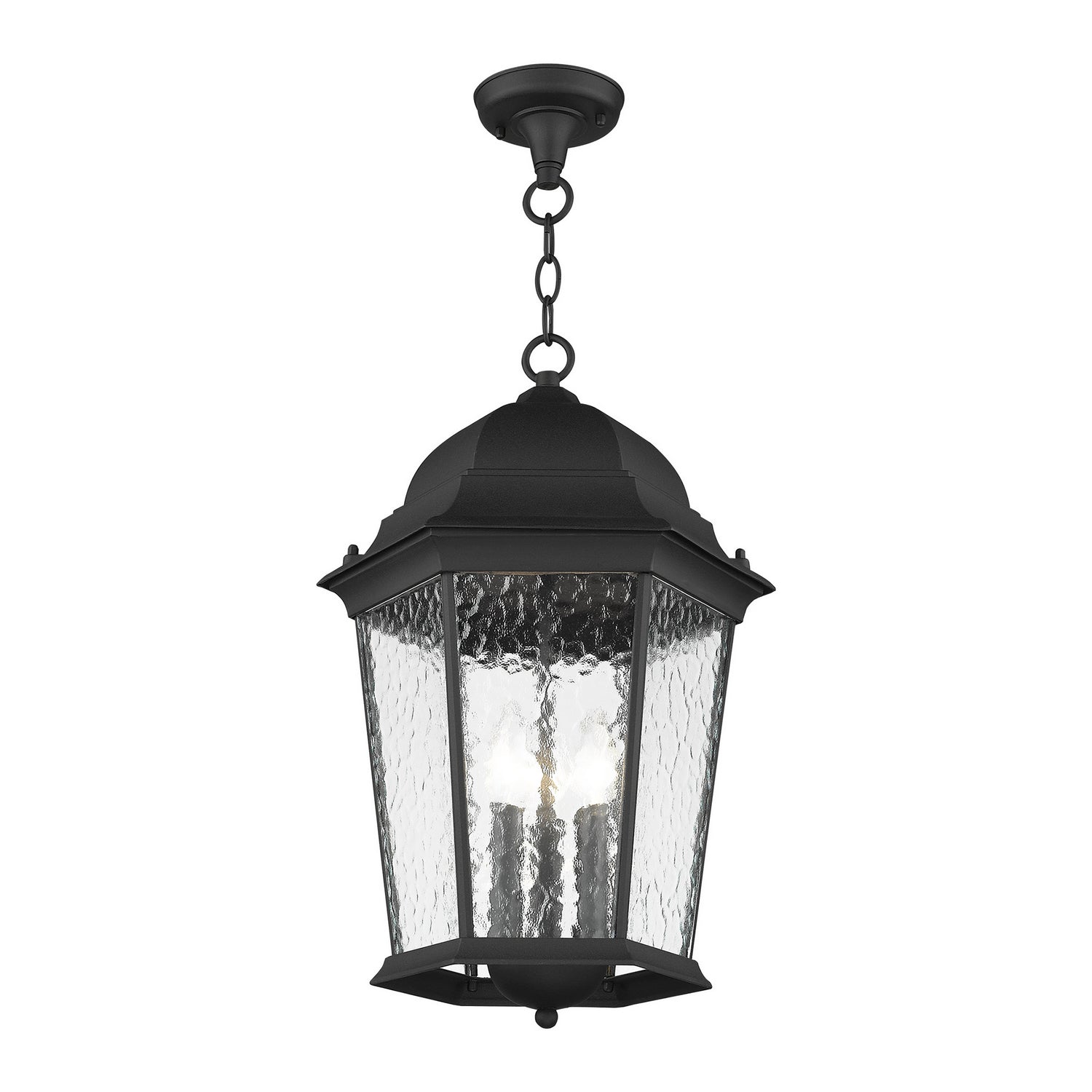 Livex Lighting - 75475-14 - Three Light Outdoor Pendant - Hamilton - Textured Black
