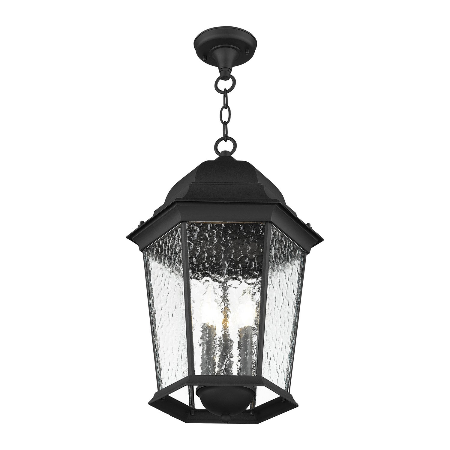Livex Lighting - 75475-14 - Three Light Outdoor Pendant - Hamilton - Textured Black