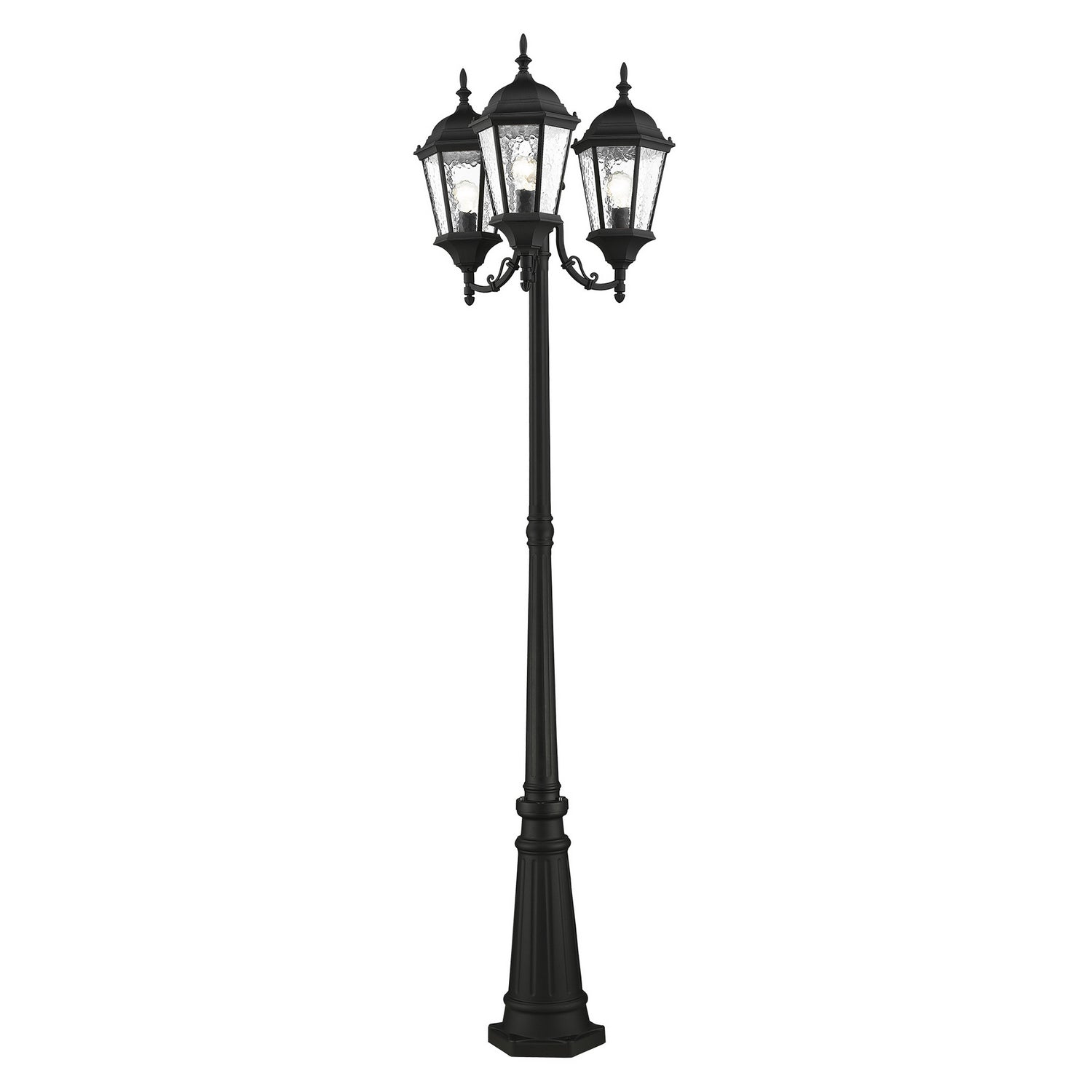 Livex Lighting - 75478-14 - Three Light Post-Top Lanterm - Hamilton - Textured Black