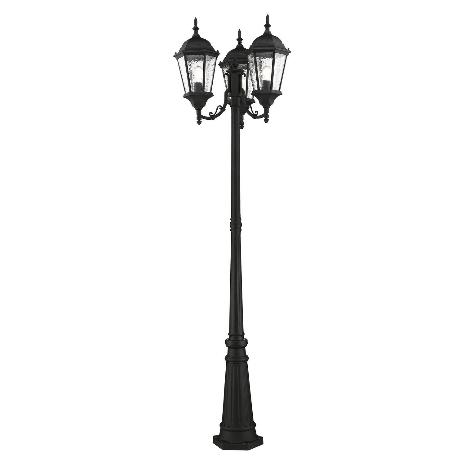 Livex Lighting - 75478-14 - Three Light Post-Top Lanterm - Hamilton - Textured Black