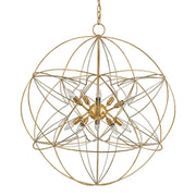 Currey and Company - 9840 - Ten Light Chandelier - Zenda Gold Orb Chandelier - Contemporary Gold Leaf/Contemporary Silver Leaf