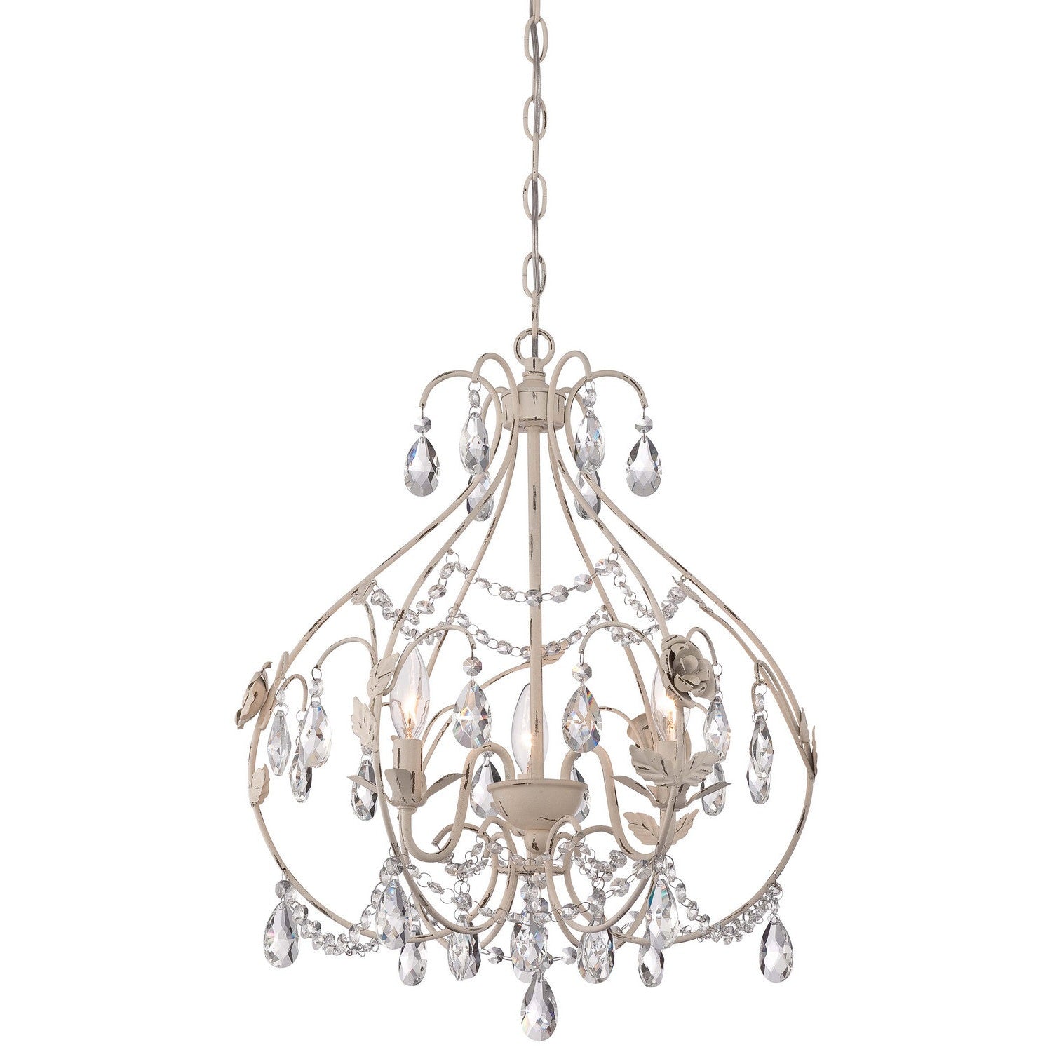 Minka-Lavery - 3154-648 - Three Light Mini Chandelier - Isabella'S Crown - Provencal Blanc