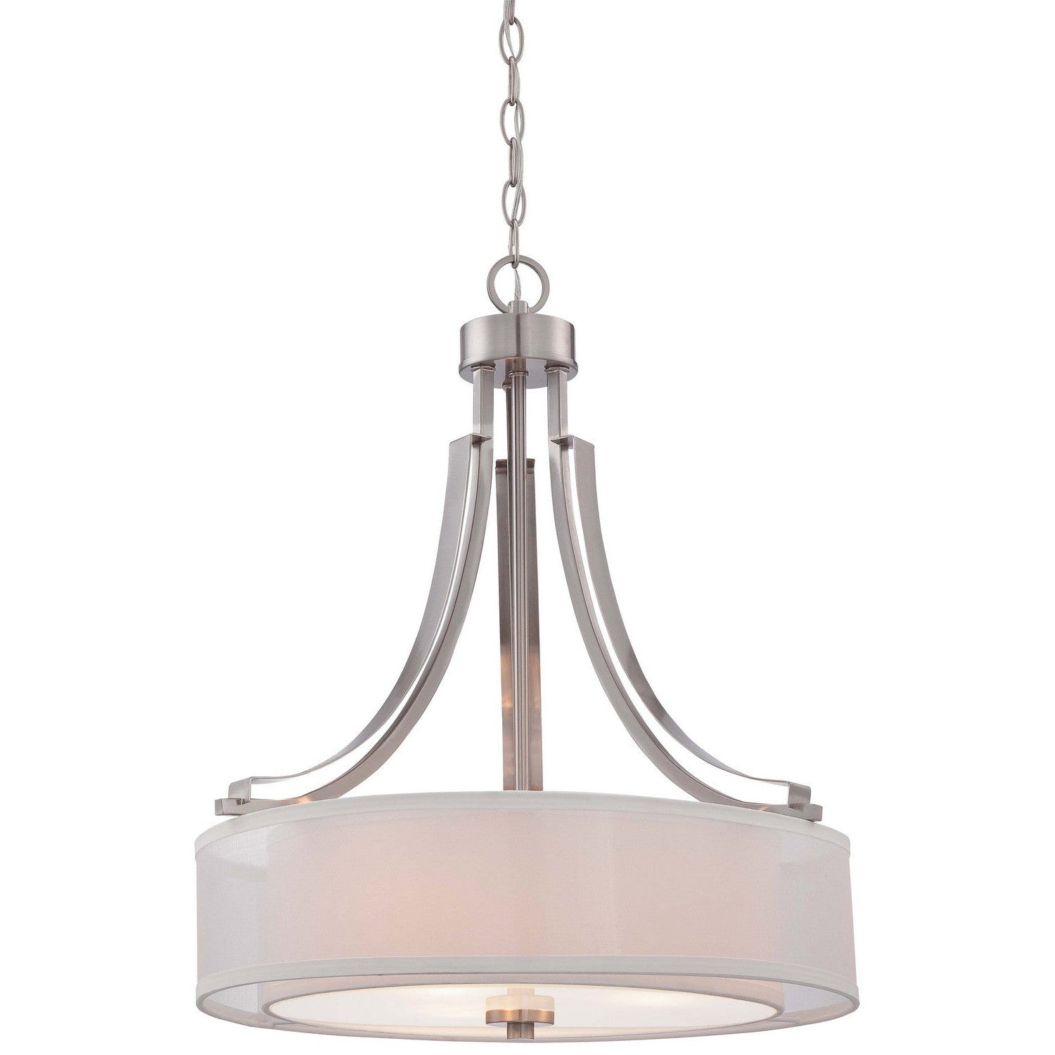 Minka-Lavery - 4104-84 - Three Light Pendant - Parsons Studio - Brushed Nickel