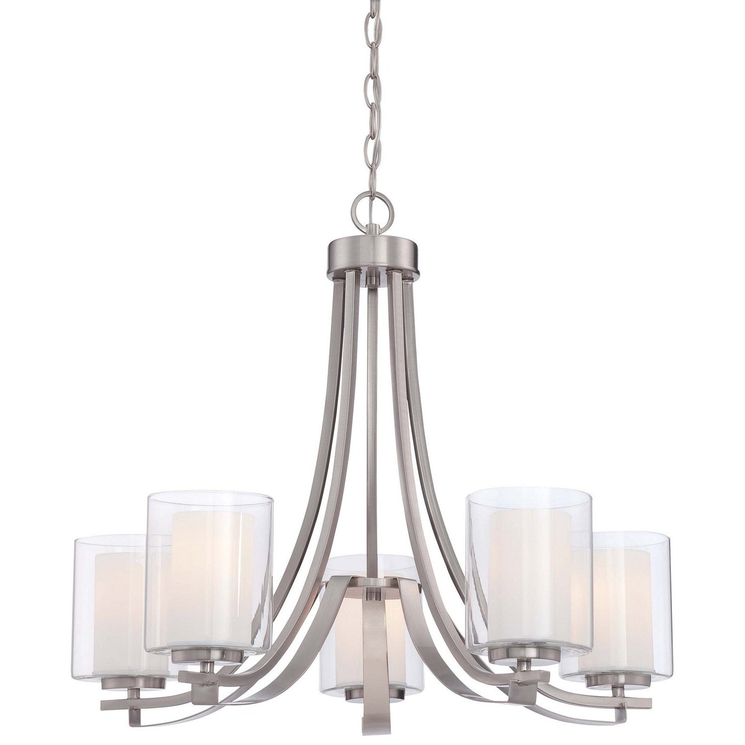Minka-Lavery - 4105-84 - Five Light Chandelier - Parsons Studio - Brushed Nickel