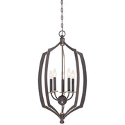 Minka-Lavery - 4373-579 - Five Light Pendant - Middletown - Downton Bronze With Gold Highlights