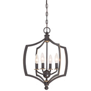 Minka-Lavery - 4374-579 - Four Light Mini Chandelier - Middletown - Downton Bronze With Gold Highlights