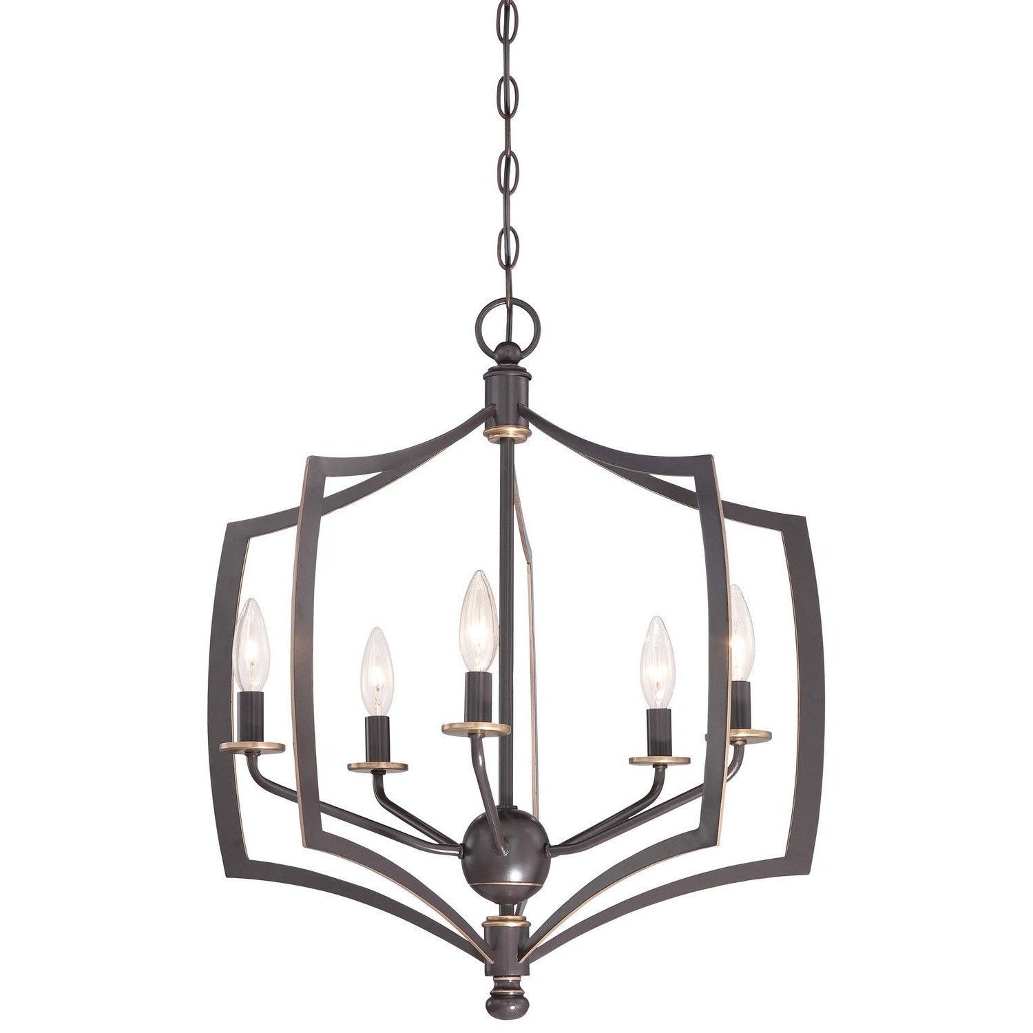 Minka-Lavery - 4375-579 - Five Light Chandelier - Middletown - Downton Bronze With Gold Highlights