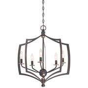Minka-Lavery - 4375-579 - Five Light Chandelier - Middletown - Downton Bronze With Gold Highlights