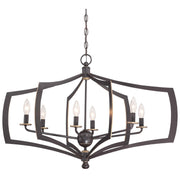 Minka-Lavery - 4376-579 - Six Light Chandelier - Middletown - Downton Bronze With Gold Highlights