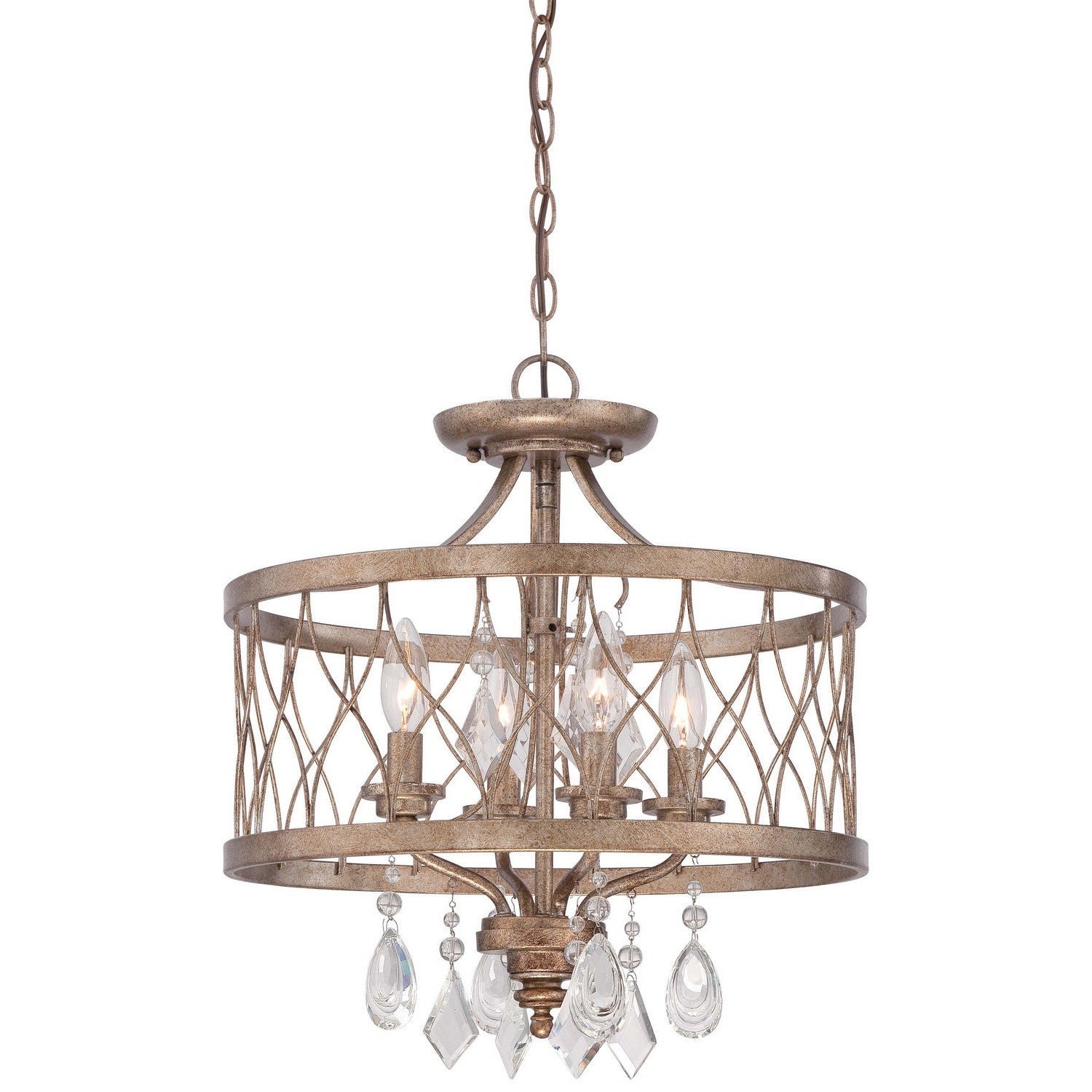 Minka-Lavery - 4403-581 - Four Light Mini Chandelier (Convertible To Semi Flush) - West Liberty - Olympus Gold