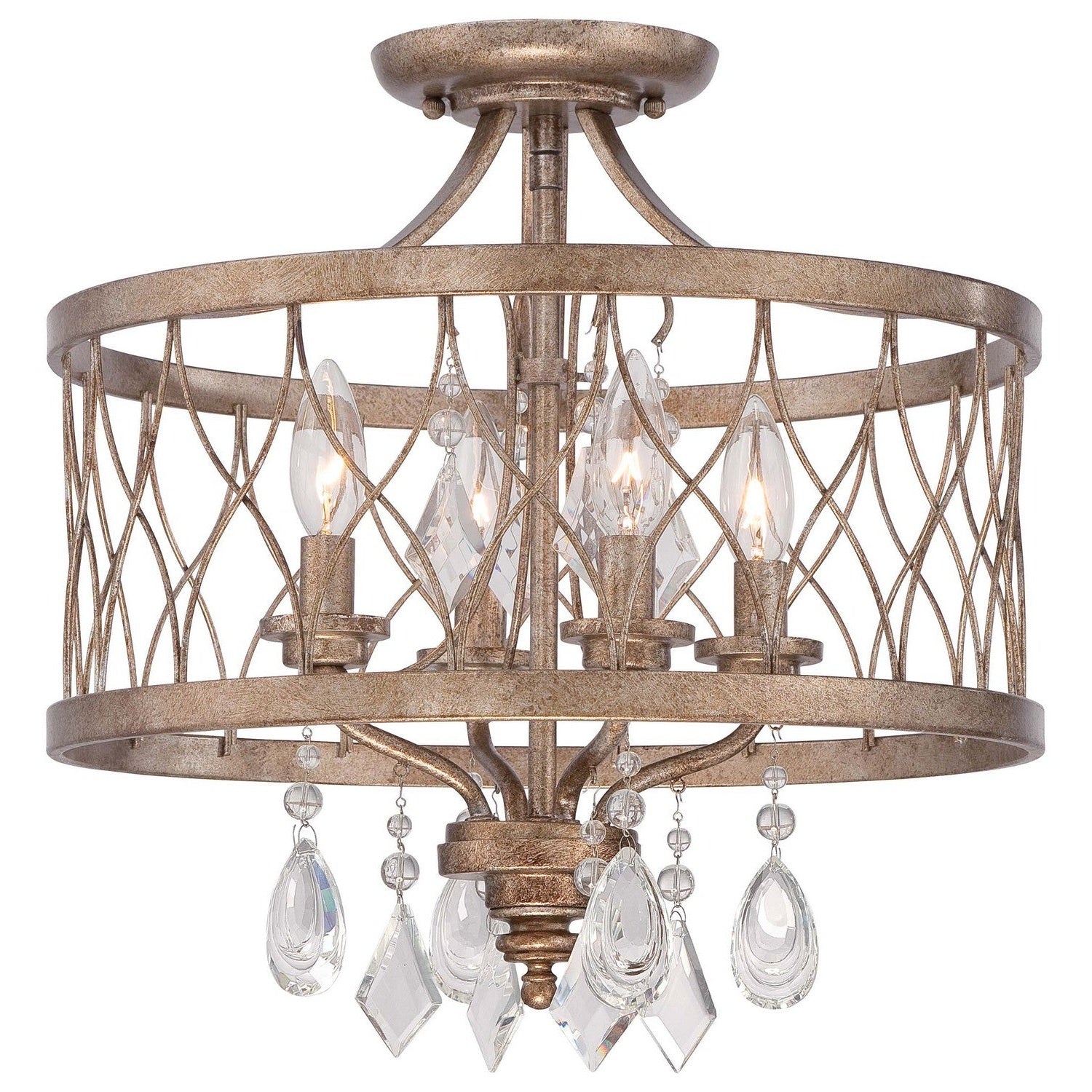 Minka-Lavery - 4403-581 - Four Light Mini Chandelier (Convertible To Semi Flush) - West Liberty - Olympus Gold