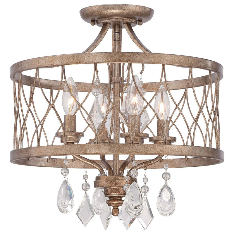 Minka-Lavery - 4403-581 - Four Light Mini Chandelier (Convertible To Semi Flush) - West Liberty - Olympus Gold
