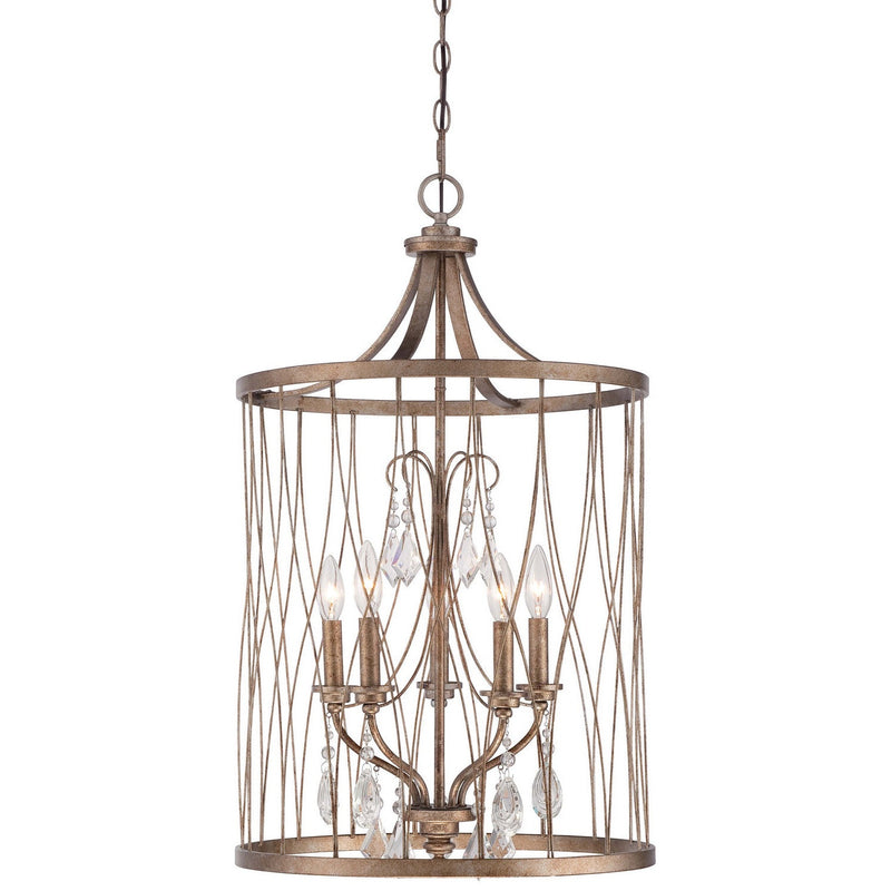 Minka-Lavery - 4405-581 - Five Light Pendant - West Liberty - Olympus Gold
