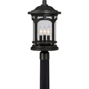 Quoizel - MBH9011K - Three Light Outdoor Post Lantern - Marblehead - Mystic Black