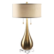 Uttermost - 27048-1 - Two Light Table Lamp - Lagrima - Brushed Brass