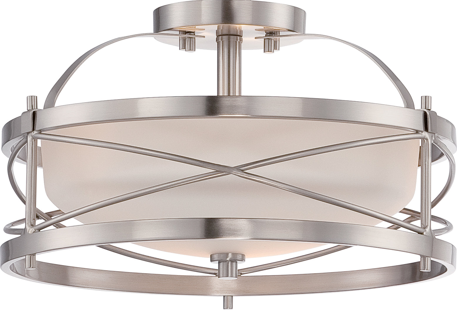 Nuvo Lighting - 60-5331 - Two Light Semi Flush Mount - Ginger - Brushed Nickel