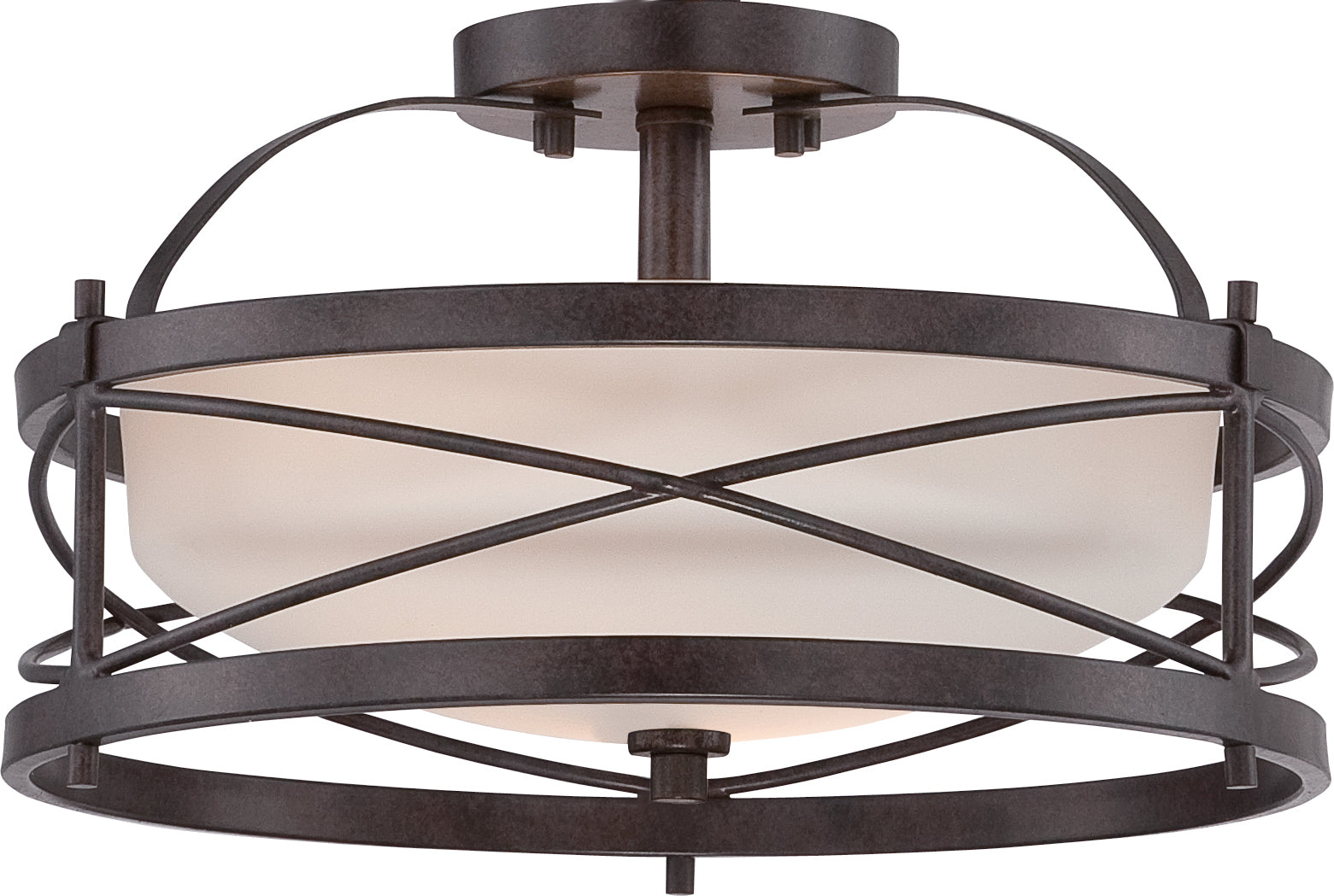 Nuvo Lighting - 60-5335 - Two Light Semi Flush Mount - Ginger - Old Bronze
