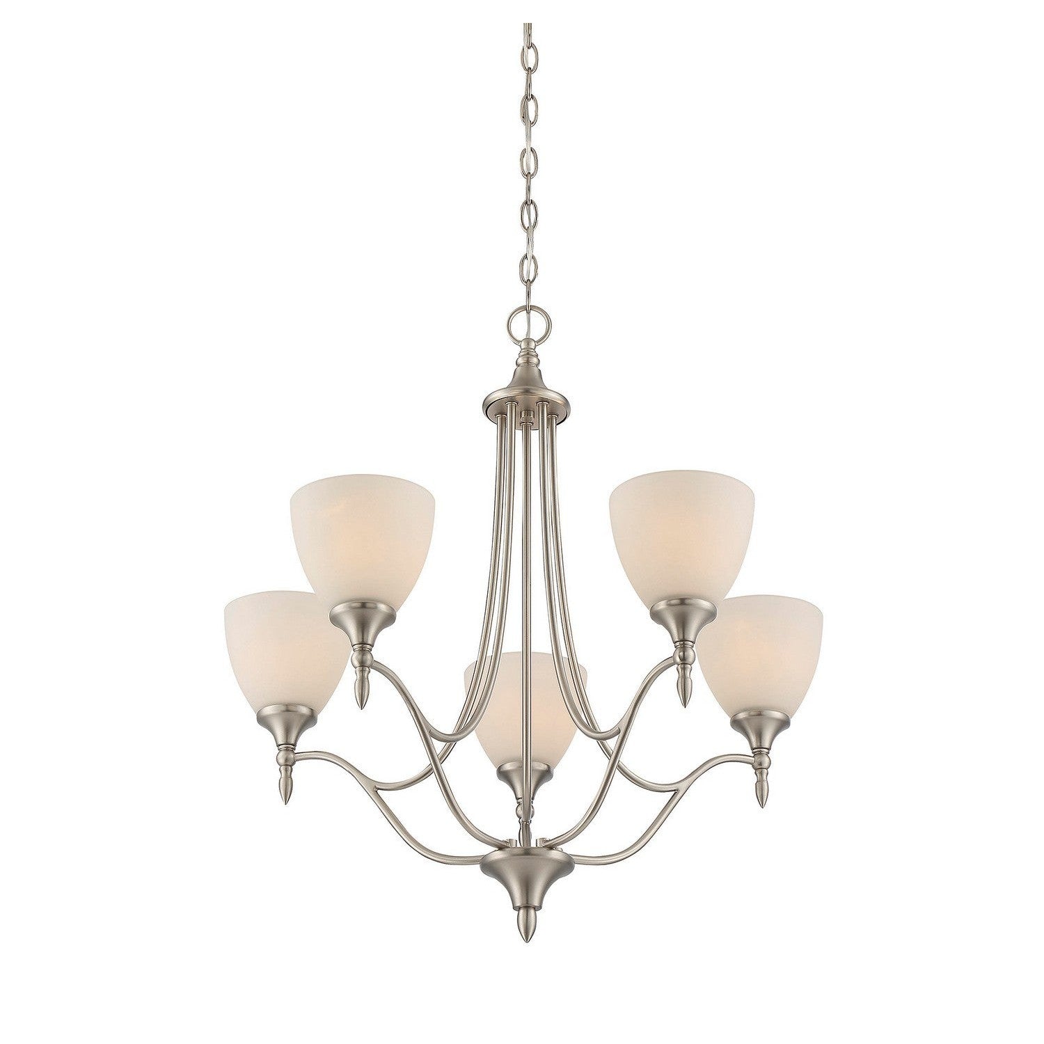 Savoy House - 1-1001-5-SN - Five Light Chandelier - Herndon - Satin Nickel