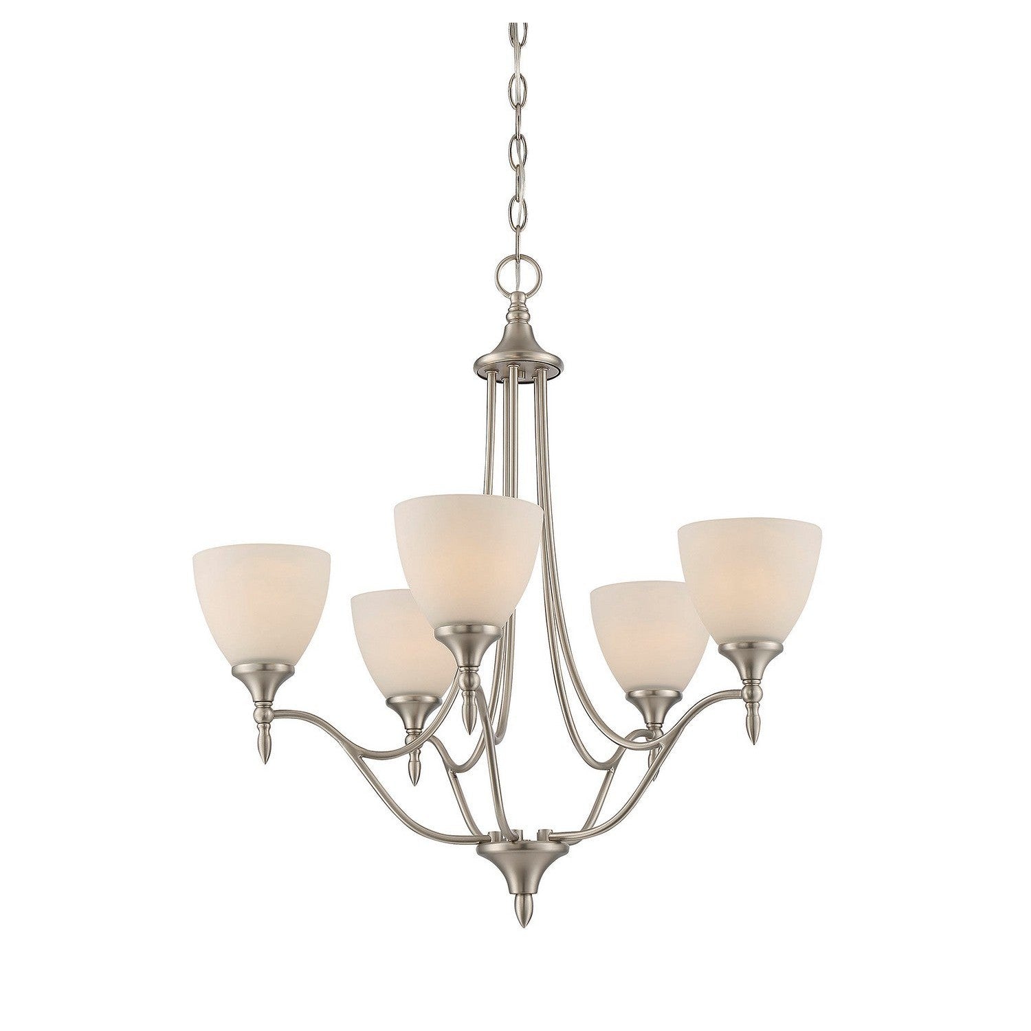 Savoy House - 1-1001-5-SN - Five Light Chandelier - Herndon - Satin Nickel