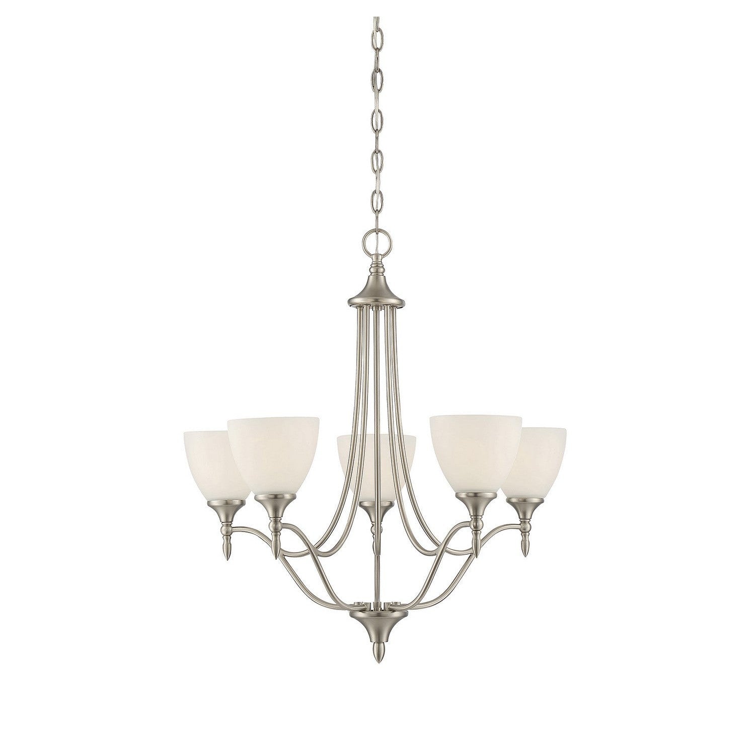 Savoy House - 1-1001-5-SN - Five Light Chandelier - Herndon - Satin Nickel