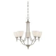 Savoy House - 1-1001-5-SN - Five Light Chandelier - Herndon - Satin Nickel