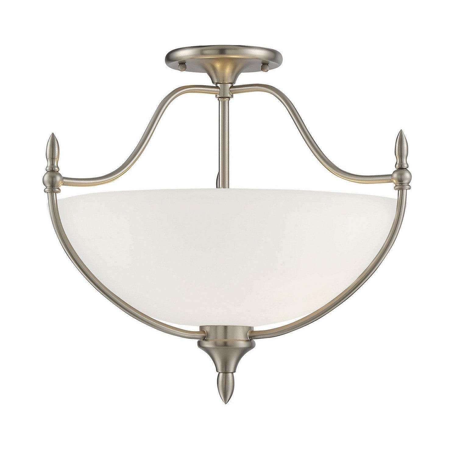 Savoy House - 6-1005-3-SN - Three Light Semi-Flush Mount - Herndon - Satin Nickel