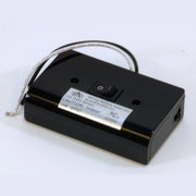 American Lighting - ALSLBOX - Puck Slim Line Hardwire Box Two Molex Outlets On/Off Switch - Undercab Hardwire Box - Black