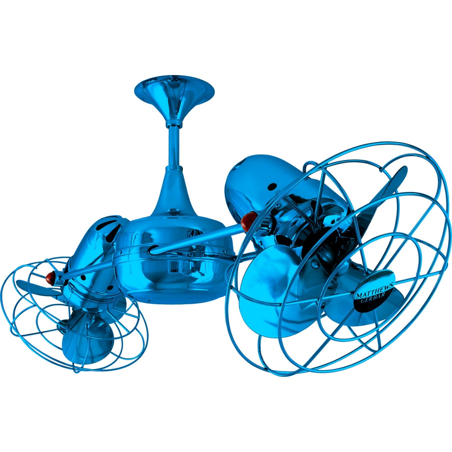 Matthews Fan Company - DD-LTBLUE-MTL - 36"Ceiling Fan - Duplo-Dinamico - Light Blue