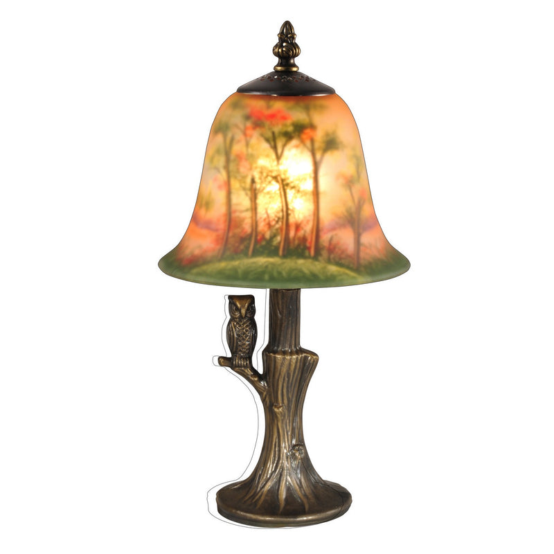 Dale Tiffany - TA15149 - One Light Accent Table Lamp - With Owl - Antique Brass