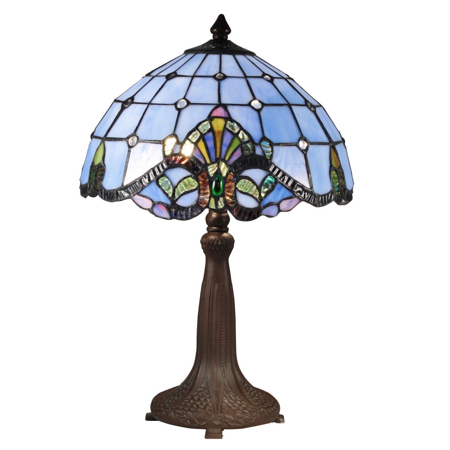 Dale Tiffany - TT15090 - Two Light Table Lamp - Baroque - Antique Bronze/Verde