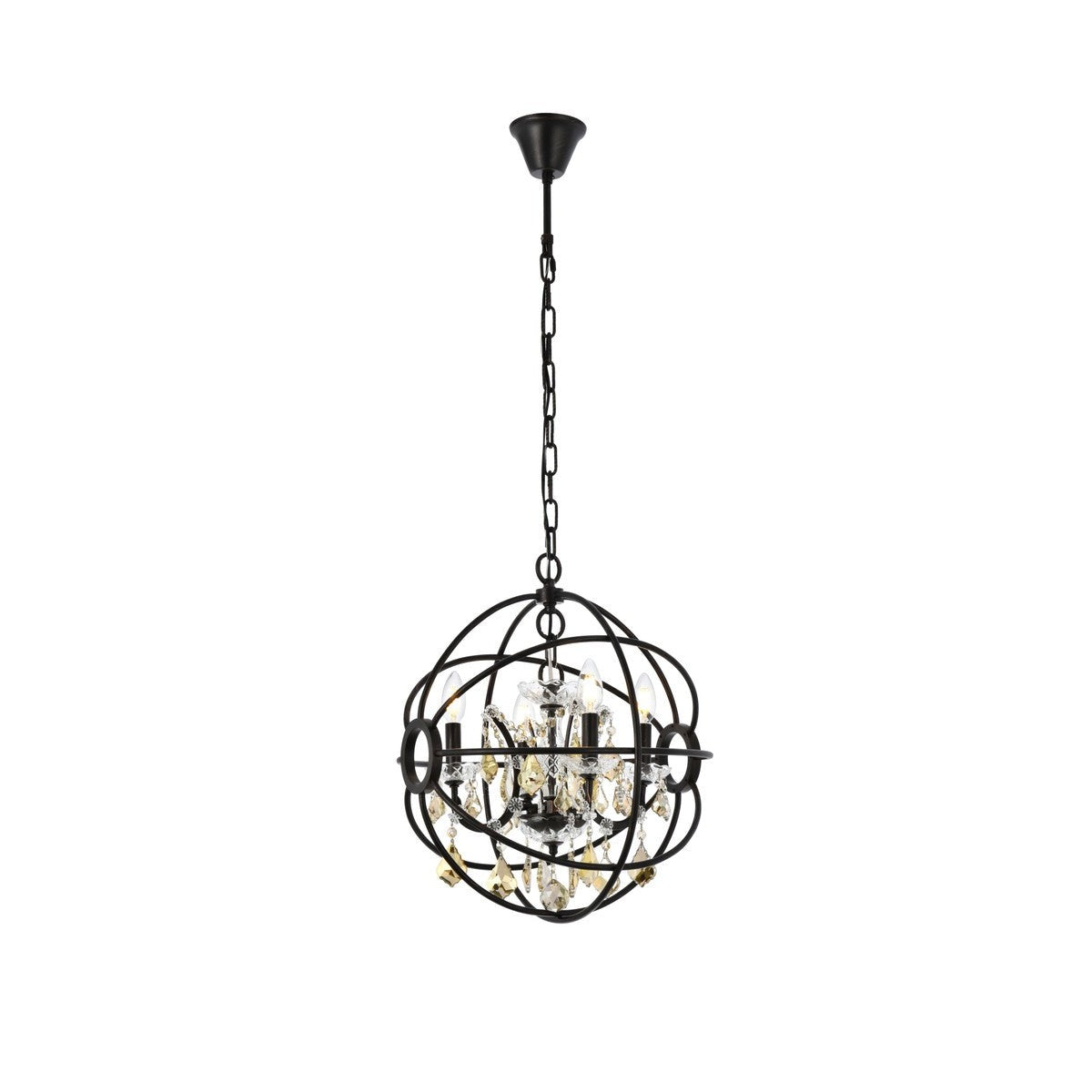 Elegant Lighting - 1130D17DB-GT/RC - Four Light Pendant - Geneva - Dark Bronze