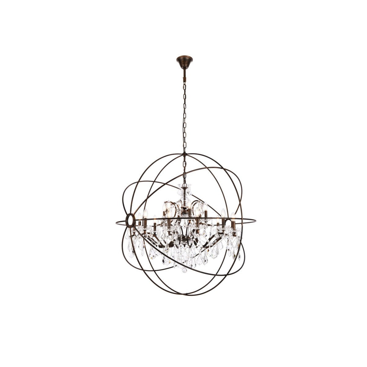 Elegant Lighting - 1130G43DB/RC - 18 Light Chandelier - Geneva - Dark Bronze