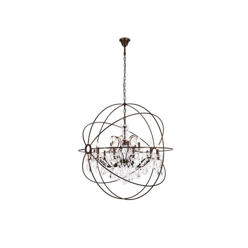 Elegant Lighting - 1130G43DB/RC - 18 Light Chandelier - Geneva - Dark Bronze