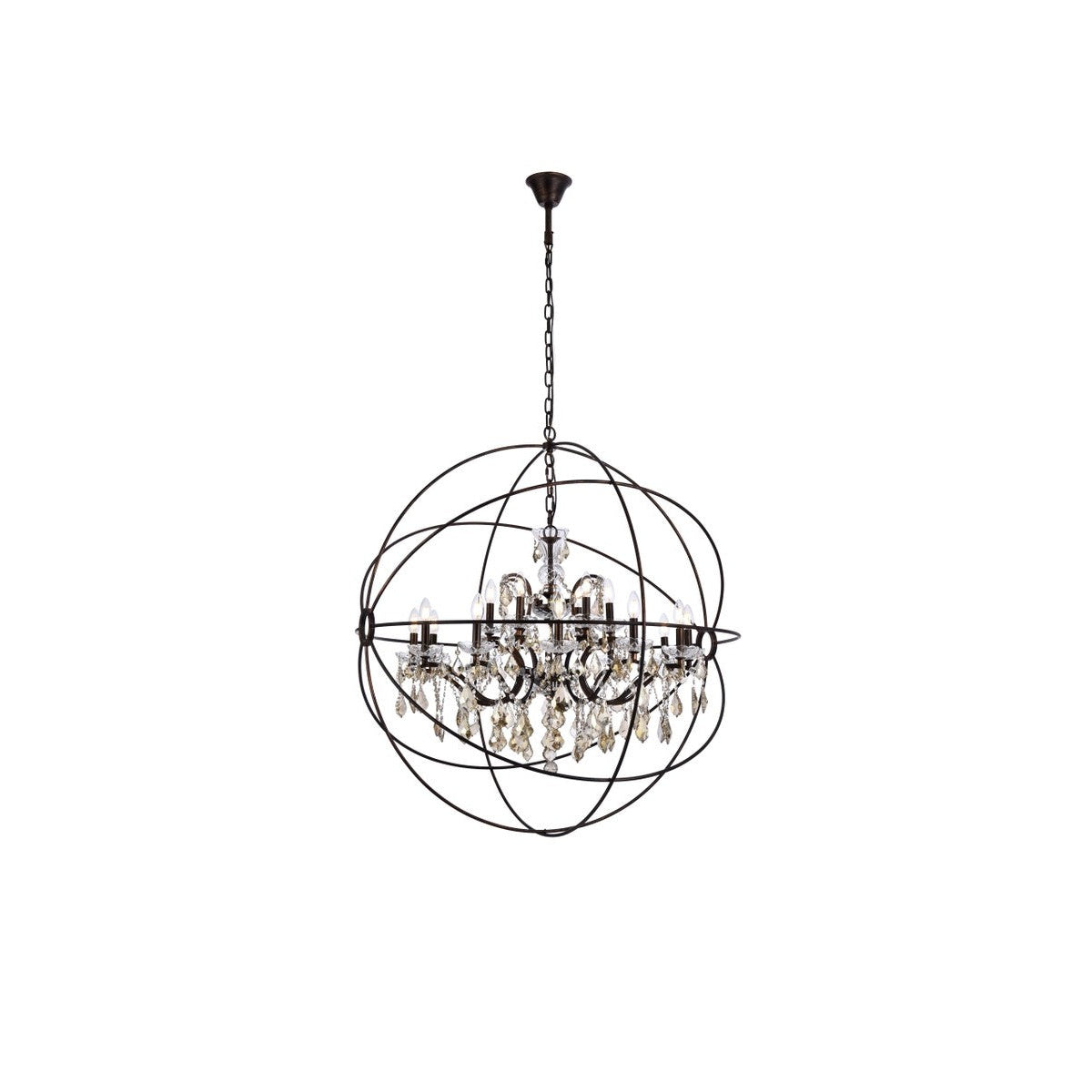 Elegant Lighting - 1130G43DB-GT/RC - 18 Light Chandelier - Geneva - Dark Bronze